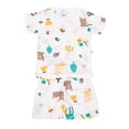 thumbnail image 4 of Traje de manga corta para bebé, traje de verano transpirable para bebé, conjunto de pijamas de verano para niños, conjunto de pijamas de verano para niños, instalación sin esfuerzo, 4 of 12
