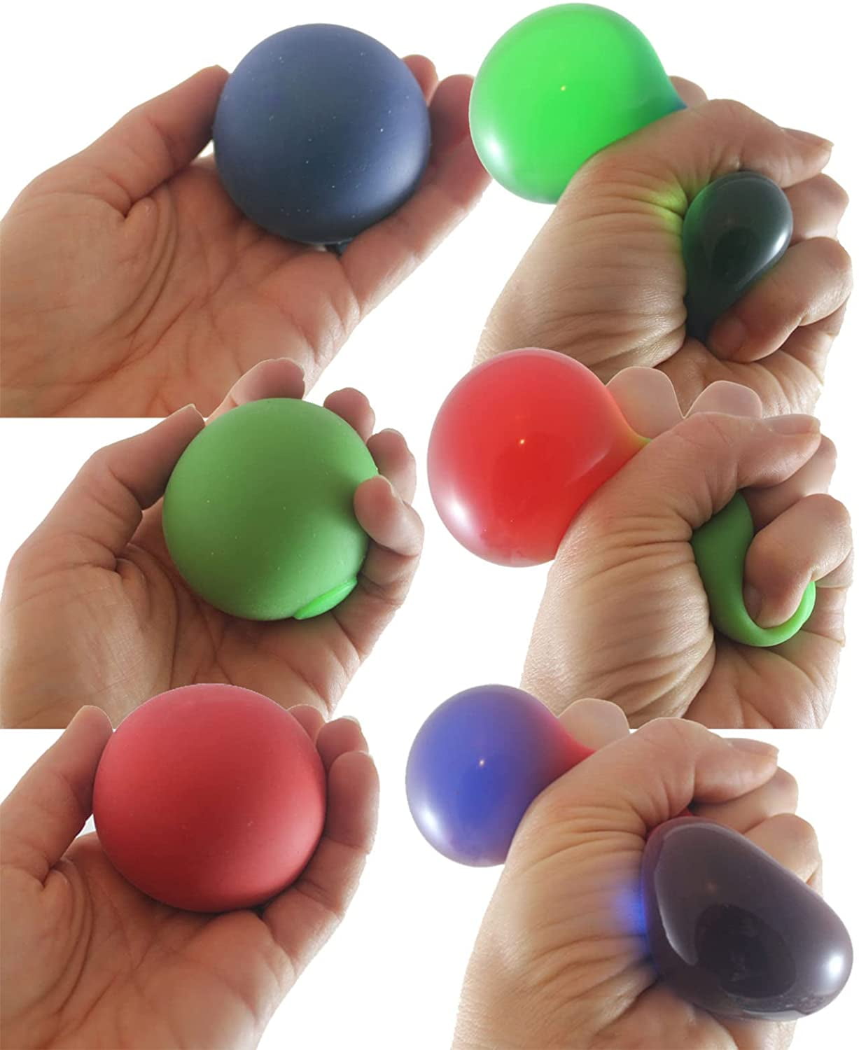 Pluokvzr 2/1 Pack Rainbow Stress Relief Toy Sticky Ball - Anti Stress  Squishy Sensory Balls Elastic Fidget Squeeze Balls, Non-Toxic for Adults  Kids