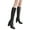 Black, variant on Fall Winter Knee High Boots Women High Block Heel Pointed Toe Leather Zipper Over the Knee Dress Booties