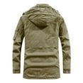thumbnail image 3 of APEXFWDT Men's Sherpa Lined Military Full-Zip Removable Hooded Cotton Mid-Long Parka Jacket Coat Casual Utility Warm Fleece Jackets with Hood, 3 of 4