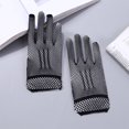 thumbnail image 3 of Qarigey Guantes de rejilla de malla antideslizantes, textura de alta gama y guantes de costura fina, boda de rejilla de malla guantes y mitones negro, 3 of 6