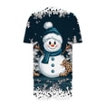 thumbnail image 5 of Zormilly Christmas Pajamas for Women Plus Size Short Sleeve Shirts Wide Leg Shorts Comfy Pajamas Set Printed, S-5XL, 5 of 6