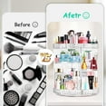 thumbnail image 3 of 360 Rotating Makeup Organizer, Adjustable Storage Large Capacity Makeup Display Case Clear Acrylic Perfume Organizer Container for Cosmetic Brushes Lipsticks, 3 of 6