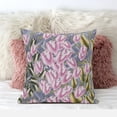 thumbnail image 3 of Amrita Sen Tulip Bouquet Throw Pillow in Pink Green Yellow Blue 18x18, 3 of 5