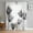 Black White, variant on Black Grey Tulip Sheer Curtains 63 Inch Length 2 Panels Set for Living Room/Bedroom, Flower Floral Modern Minimalist White Curtain Sheers Drapes Rod Pocket Curtains Window Treatment Set 52''x63''x2