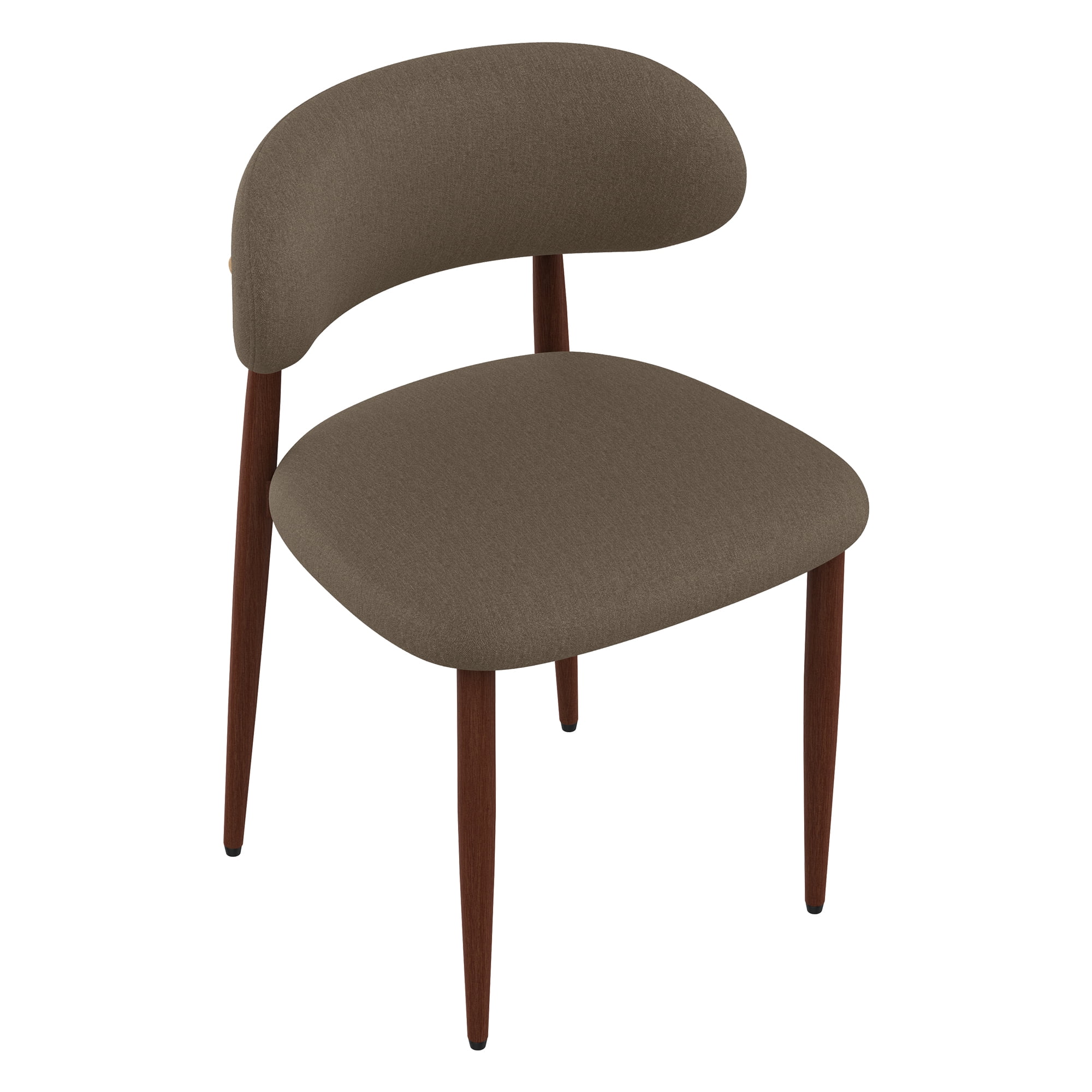 Mintazer Modern Upholstered Dining Chairs Set of 2, Minimalist Padded Kitchen Chairs with Chenille Fabric & Non‑Slip Foot Pads for Dining Room Kitchen Small Apartment, Coffee