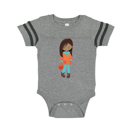 

Inktastic African American Girl Fashion Girl Orange Jacket Gift Baby Girl Bodysuit