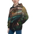 thumbnail image 2 of Kdxio Realistic Colorful Chameleon Pattern Boys Athletic Unisex Boys Girls Hoodie with Pocket Sweatshirts-Small, 2 of 6