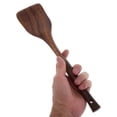 thumbnail image 5 of Hemoton Heavy Duty Long Handle Wooden Shovel Non-Stick Wooden Spatula Hotpot Wok Utensils Frying Turner for Kitchen Camping Outdoor Cooking, 5 of 8