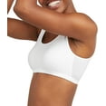 thumbnail image 2 of Hanes Bralette 3-Pack Women's Bra Cotton Scoopneck Crop Sports Low Impact HFA002, 2 of 5