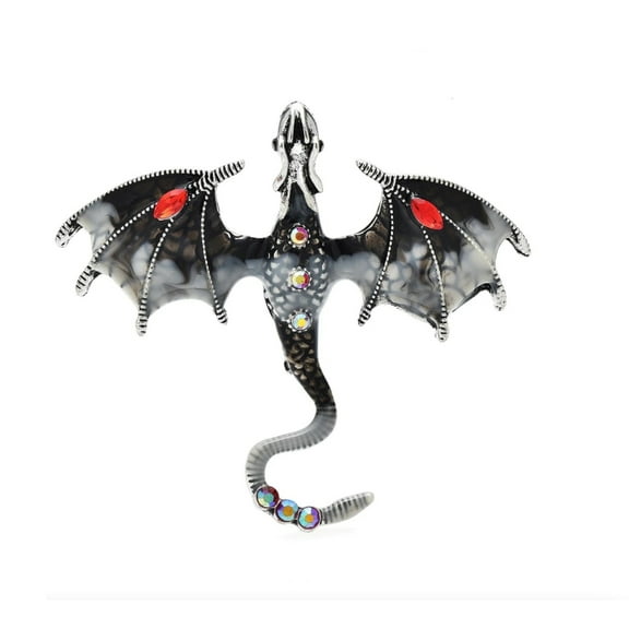 Crystal Dragon Brooch