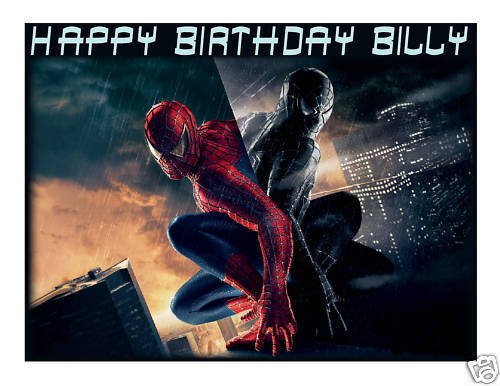 High Quality Edible Icing Spiderman A4 Birthday Cake Topper