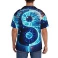 thumbnail image 3 of Wukai Blue Yin And Yang Men's Casual Short-Sleeve Button Down Shirt,Cuban Shirts for Men,Mens Short Sleeve Dress Shirts-3X-Large, 3 of 5