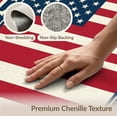 thumbnail image 6 of ODIKA 8'x10' Washable Area Rug Durable, Non-Slip Door Striped Motif Border Independence Welcome July Patriotic Refined Structured for Living Room, Under Sectional, Family, 6 of 7