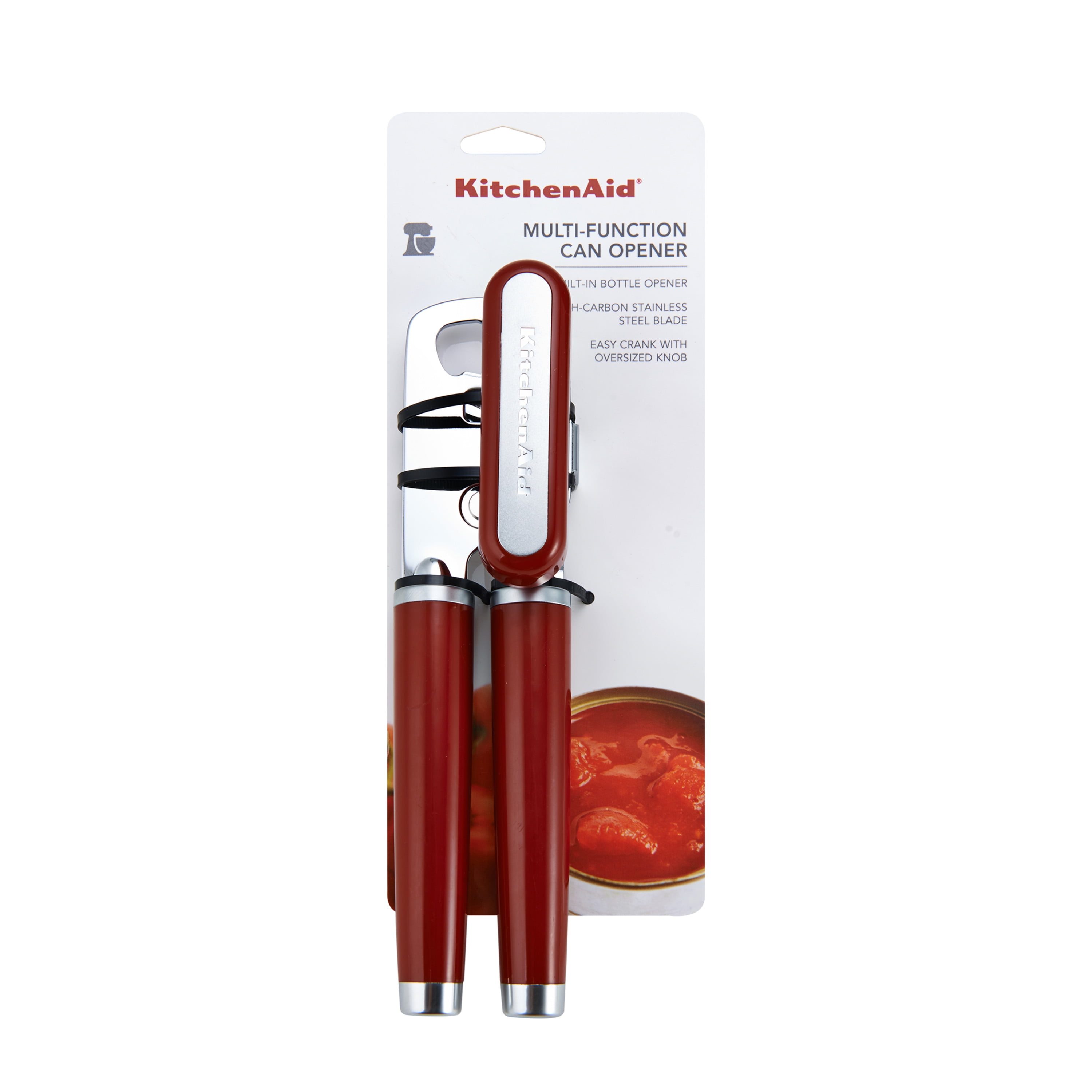 KitchenAid All Over Silicone Can Opener, 7.55-Inch, Empire Red