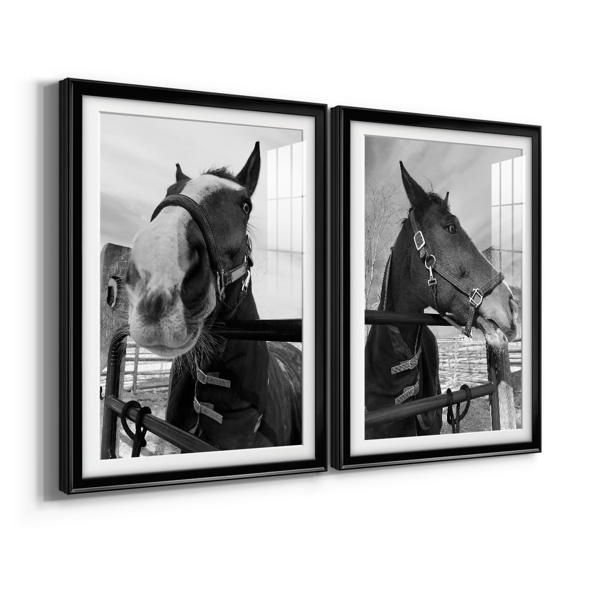 Wexford Home Argenteuil Premium Framed Print, 22.5" x 30.5" - Ready to Hang, Black (Set of 2)