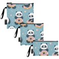 thumbnail image 2 of Haosy 3 Pack Reusable Ziploc Bags BPA Free Healthy Food Storage Bag Leakproof Sandwich Snack Freezer Bags Cute Panda and Donut, 2 of 7