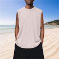 thumbnail image 6 of Men’s Sleeveless Tank Top Distressed Acid Wash Oversized Crewneck Loose Summer Tee, 6 of 8