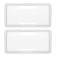 thumbnail image 4 of FRCOLOR 2Pcs Desk Grommets Desktop Cable Hole Covers Rectangular Cord Hole Plugs Plastic Wire Hole Cover, 4 of 8