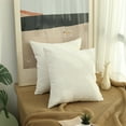 thumbnail image 2 of White White Sofa Cushion Cover 19.69 X 19.69 Inches Made Of Polyester For A Clean And Bright Living Space, 2 of 6