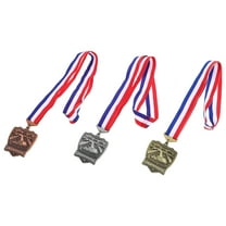Worgeous 3pcs Swimming Medals Award Medals With Neck Ribbons Winner Participation Medal Awards Cheer Participation Trophy Metal Prize