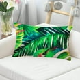 thumbnail image 3 of Watercolor Palm Leaves Pillow Covers 12x20 Inch Summer Colorful Hawaiian Tropical Plants Palm Leaf Pillows Decorative Throw Pillows Farmhouse Decorations for Home Cushion Case, 3 of 6