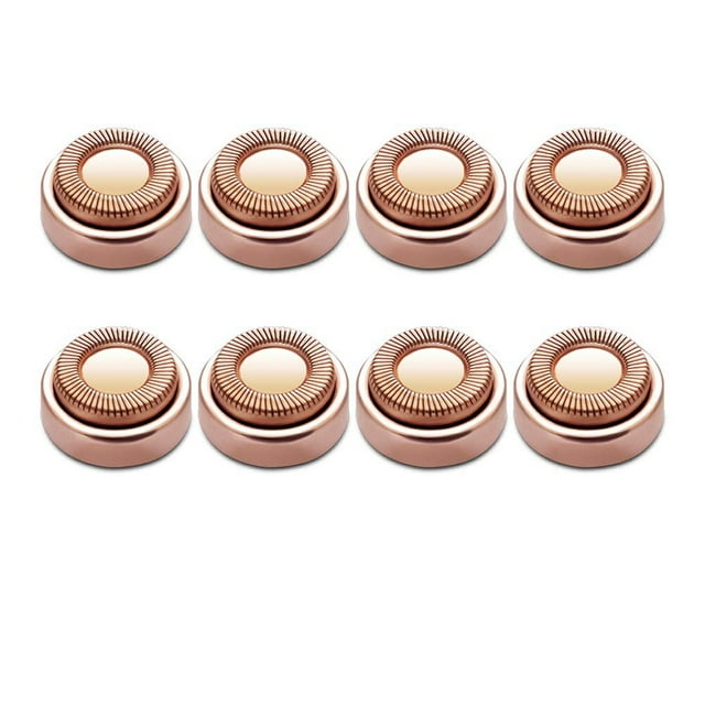 DAMAIE Facial Hair Remover Replacement Blade Heads, 18K Rose Gold Plated Replacement Heads 3pcs