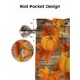 thumbnail image 5 of Fall Thanksgiving Valances for Windows Vintage Pumpkin Maple Leaf Wood Grain Kitchen Valance Curtain Rod Pocket Small Curtains for Cafe Bathroom Laundry Basement 42" x 18", 5 of 8