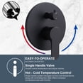 thumbnail image 2 of Wowow 9-Spray Patterns with 1.8 GPM 12 in. Wall Mount Rain Fixed Shower Heads in 12 in., Matte Black, 2 of 8