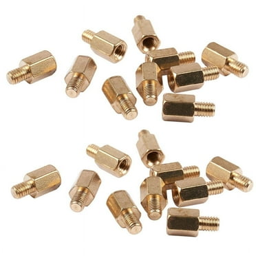 20 Pcs PC PCB Motherboard Brass Standoff HeXagonal 6 4mm