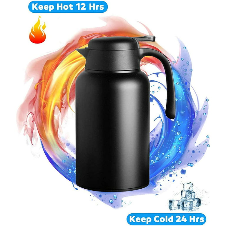 OKE Thermal Coffee Carafe,Coffee Thermos,24 Hour coffee carafts to keep hot,  Premium Glass Thermos for Tea, Water, and Coffee(White/23OZ) - Yahoo  Shopping