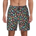 thumbnail image 3 of Uemuo Alphabet Pattern Mens Swim Trunks Quick Dry Board Shorts with Mesh Lining, Stretch Beach Shorts Quick Dry No-Chafing Board Shorts-Small, 3 of 9
