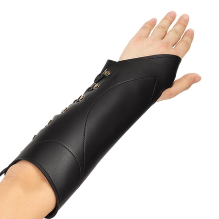 Uxcell Archery Arm Guard Adjustable Bow Armguard for Women and Men Leather Archery Protective and Lightweight Black & Left Hand Fitting for (Hunting/Shooting Practice/Contest)
