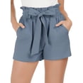 thumbnail image 1 of Pantalones cortos casuales de verano para mujer con lazo y cintura elástica y bolsillos. Pantalones cortos casuales de verano para mujer con lazo y cintura elástica y bolsillos. Pantalones cortos, 1 of 3