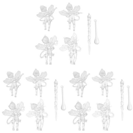 

Frcolor Christmas Xmas Tree Ornaments Decorations Hanging Glass Baubles Clearance Embellishment Decoration Pendant Icicle Fairy