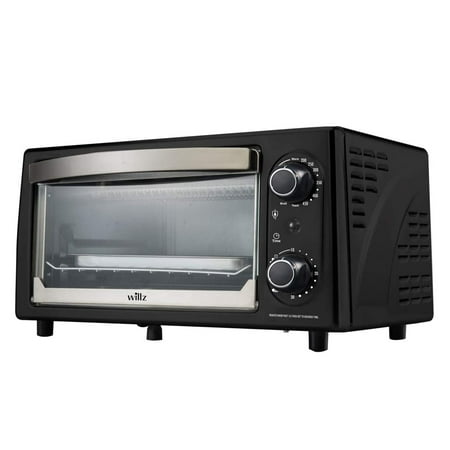 

Willz 1050 Watt 4 Slice Toaster Oven in Black with Timer
