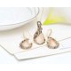 thumbnail image 2 of Vintage señoras elegante pavo real gota de agua Rhinestone colgante collar pendientes joyería de cristal, 2 of 5
