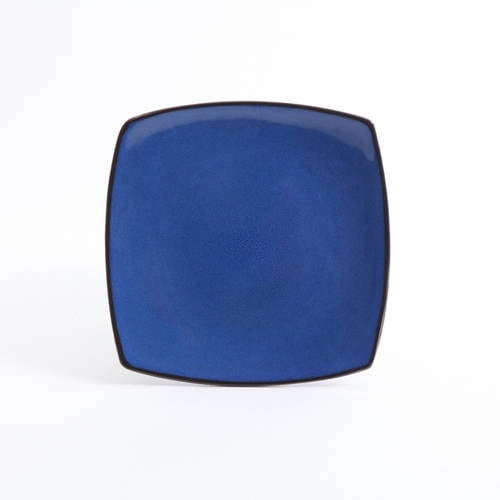 Gibson Home Soho Lounge 16-Piece Square Stoneware Dinnerware Set, Blue photo 5