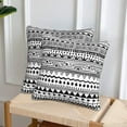 thumbnail image 3 of Aztec Weatern Black and White Stripe Throw Pillow Cover 18x18 in Sets of 2 Pillow Case Farmhouse Modern Decor for Couch Sofa Living Room Cushion Home Decoration, 3 of 5