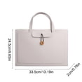 thumbnail image 3 of A4 File Folders Waterproof Leather Case Folder Document Case Bag Pouch File Bag Document Storage Document Holders With Removable Hand Strap, 3 of 6