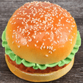 thumbnail image 4 of 1pc Realistic Hamburger Lifelike Simulation Fake hamburger Bakery Display Kids Food Bread Toy Home Decoration Photography props Not inclue the Plate, 4 of 5