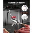 thumbnail image 2 of KFFKFF Hand-Operated Meat Processor, Constructed from 304 Stainless Steel with Vacuum Base + Metal Table Fastener, Meat Chopper Sausage Fabricator & Dual Chopping Discs, Sausage Funnel, 2 of 9