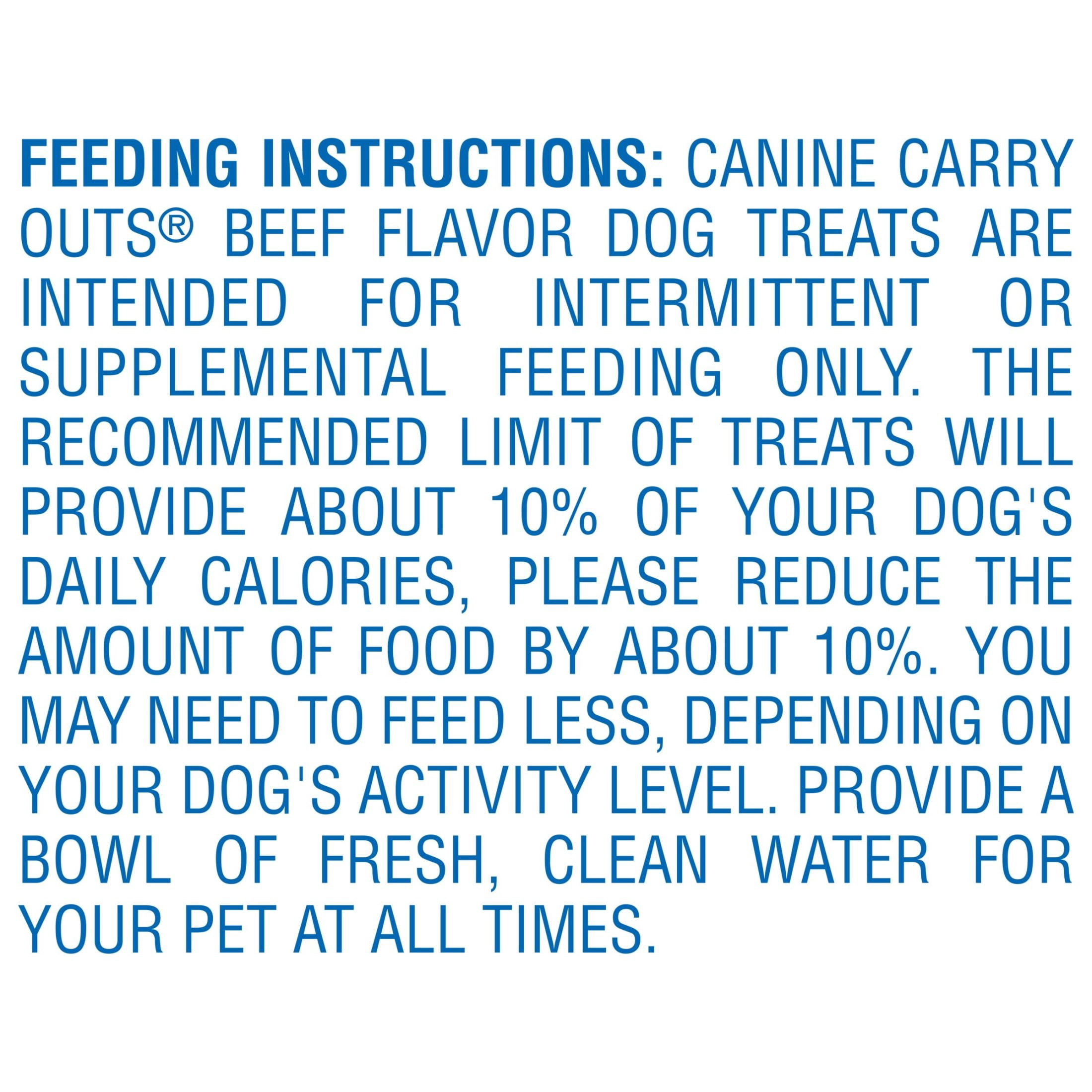 (6 pack) Canine Carry Outs Beef Flavor Dog Treats, 22.5 oz Bag