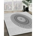 thumbnail image 2 of Ahgly Company Indoor Round Patterned Platinum Gray Area Rugs, 3' Round, 2 of 6