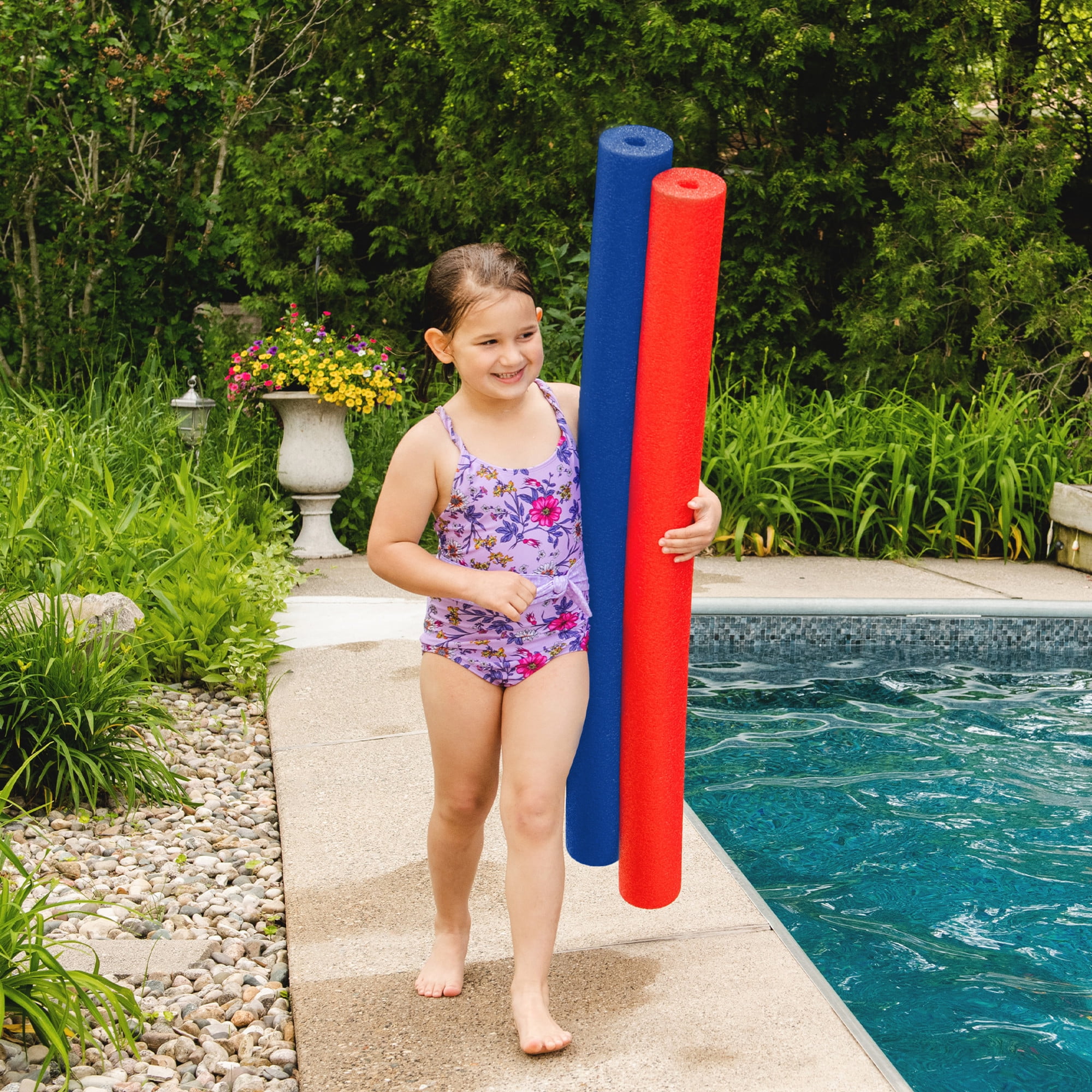 (20 pack) Big Joe Mega Swim Noodle Pool Noodle (Single Unit), Blue, 48 inches long, 4 inches wide