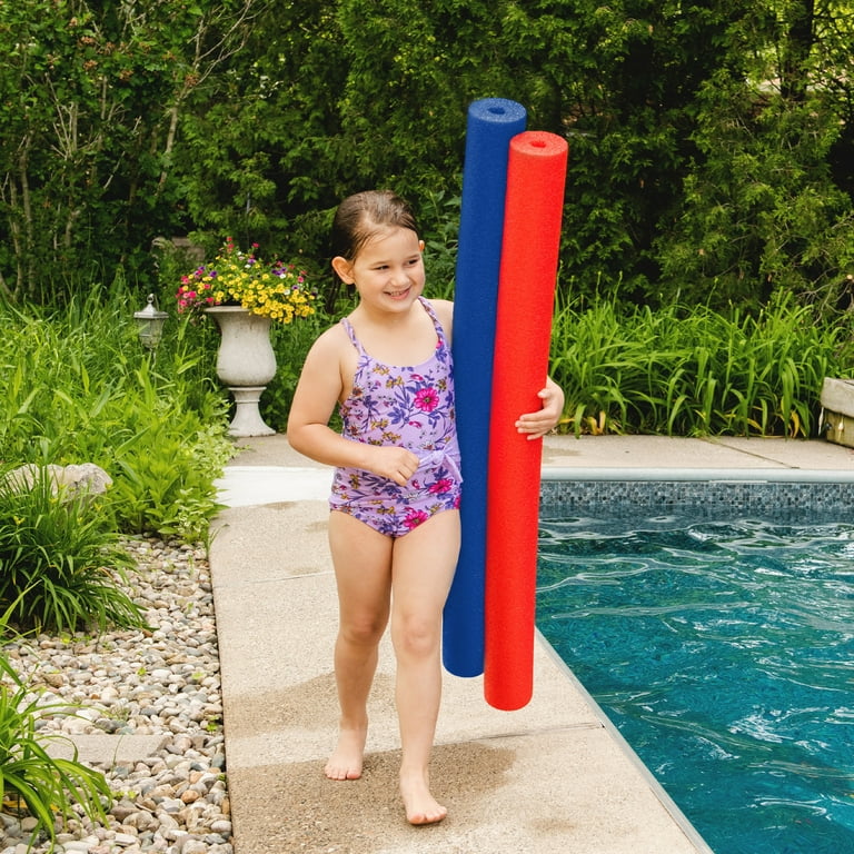 10 pack) Big Joe Mega Swim Pool Noodle (Single Unit), Red, 48