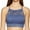 Blue, variant on High-Neck Lace Bralette for Women Racerback Floral Crop Top Vest Bra