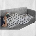 thumbnail image 5 of Dog Soft Flannel Fleece Blanket, Monochrome Style Repetitive Doggies in Sitting Position on a Plain Background, Cozy Plush for Indoor and Outdoor Use, 50" x 60", Charcoal Grey White, by Ambesonne, 5 of 5