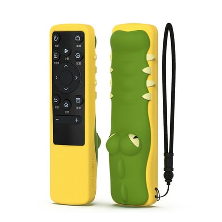 TINYSOME Washable Silicone TV Remote Case Crocodile Shape Cover for Hisense TV CN3A75 Remote Protective Sleeves Skin-Friendly Bag
