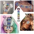 thumbnail image 4 of Decoración De La Etiqueta Engomada De Cristal De Las Mujeres DIY Brillo Tatuaje Para El Carnaval Crazy Night Multicolor Sunnimix Pegatina de cristal de cara, 4 of 8